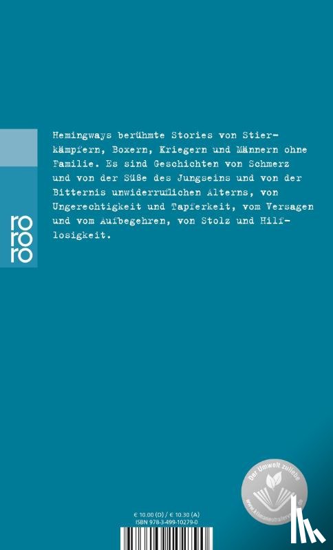 Hemingway, Ernest - Männer ohne Frauen