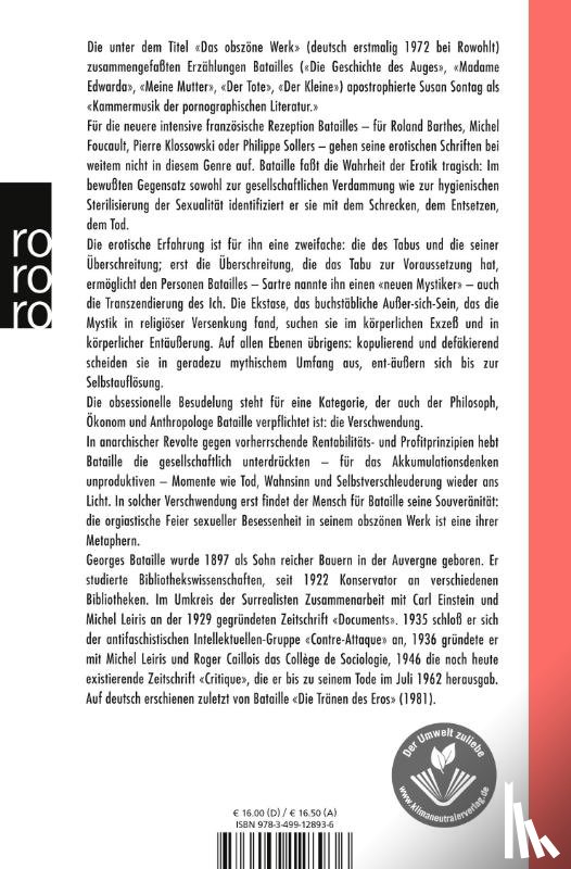 Bataille, Georges - Das obszöne Werk