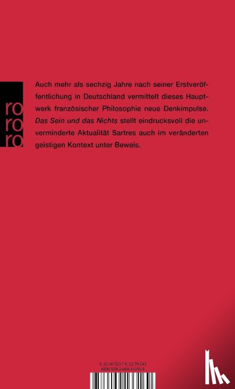 Sartre, Jean-Paul - Das Sein und das Nichts