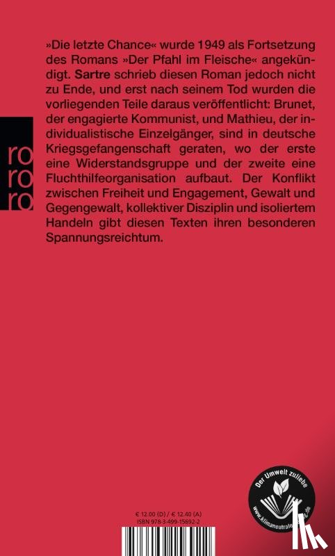 Sartre, Jean-Paul - Die letzte Chance