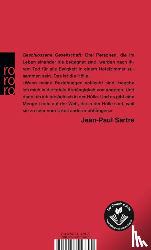 Sartre, Jean-Paul - Geschlossene Gesellschaft