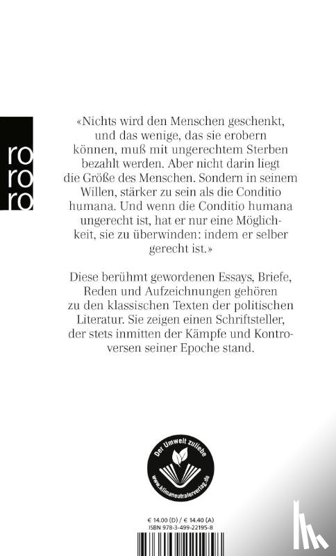 Camus, Albert - Fragen der Zeit