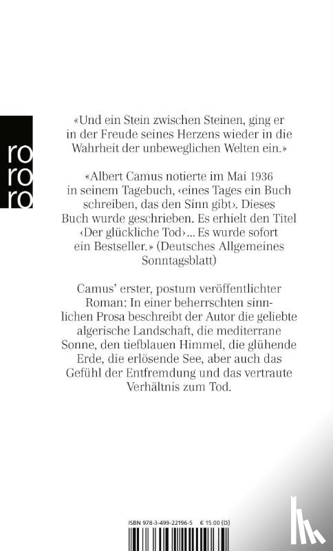 Camus, Albert - Der glückliche Tod