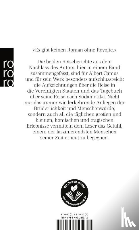 Camus, Albert - Reisetagebücher