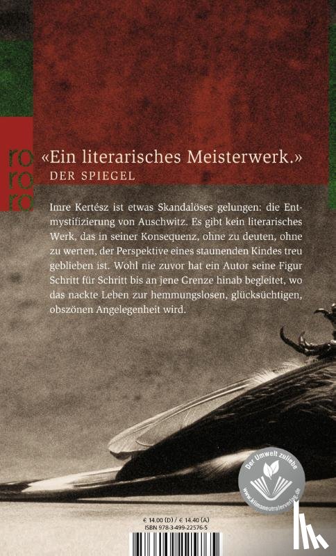 Kertesz, Imre - Roman eines Schicksallosen