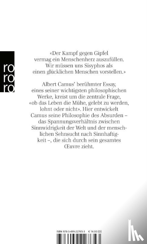 Camus, Albert - Der Mythos des Sisyphos