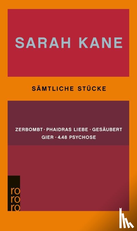Kane, Sarah - Sämtliche Stücke