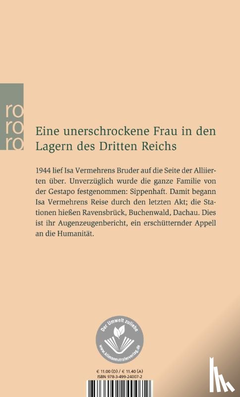 Vermehren, Isa - Reise durch den letzten Akt