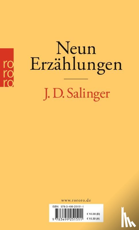 Salinger, J. D. - Neun Erzählungen