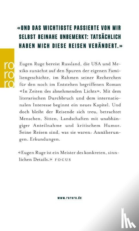 Ruge, Eugen - Annäherung