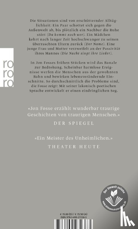 Fosse, Jon - Die Nacht singt ihre Lieder