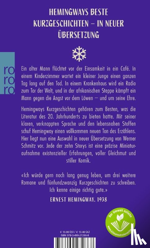 Hemingway, Ernest - Schnee auf dem Kilimandscharo