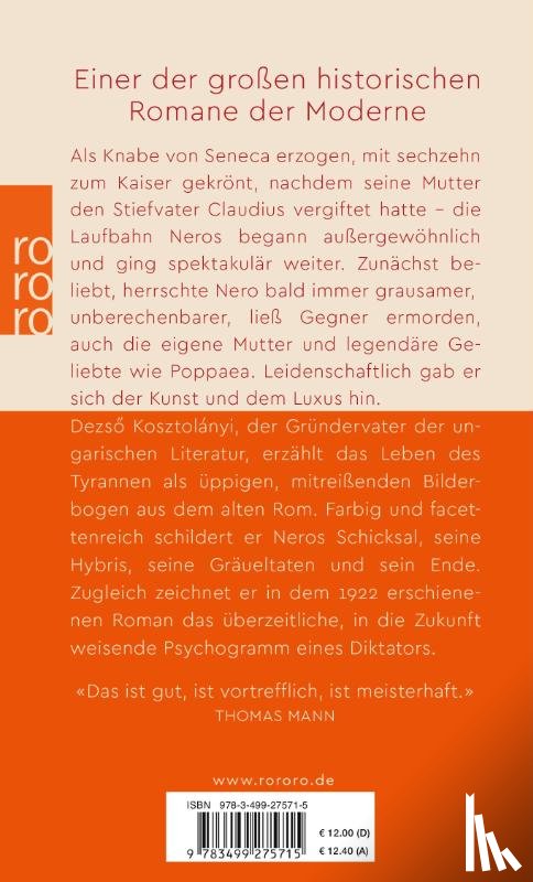 Kosztolányi, Dezsö - Nero, der blutige Dichter
