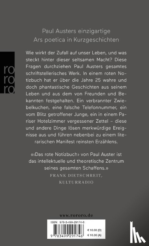 Auster, Paul - Das rote Notizbuch