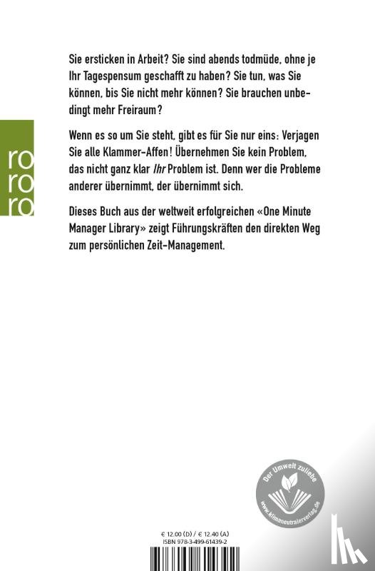 Blanchard, Kenneth, Oncken, William, Burrows, Hal - Der Minuten-Manager und der Klammer-Affe