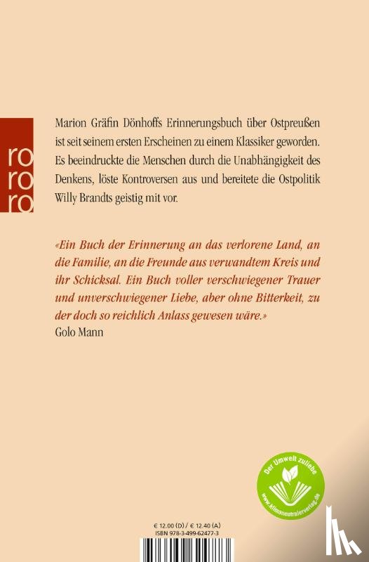 Dönhoff, Marion Gräfin - Namen, die keiner mehr nennt