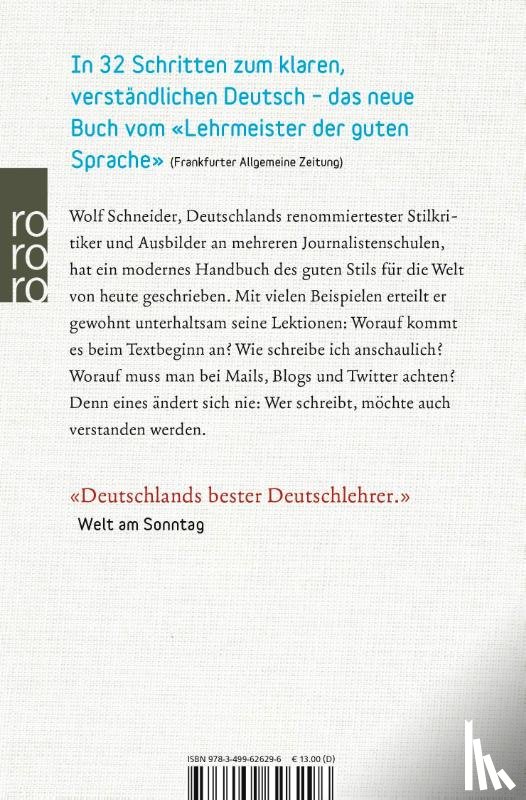 Schneider, Wolf - Deutsch für junge Profis