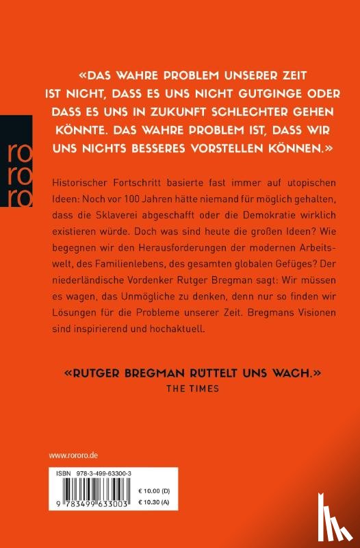 Bregman, Rutger - Utopien für Realisten