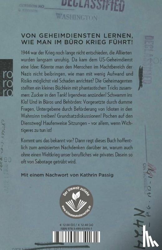 US Office of Strategic Services - Das kleine Sabotage-Handbuch von 1944
