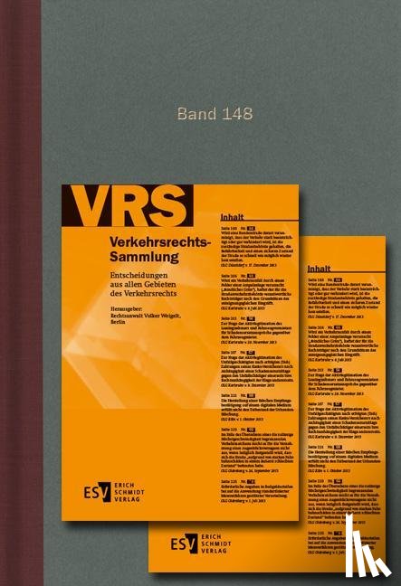  - Verkehrsrechts-Sammlung (VRS). Entscheidungen aus allen Gebieten des Verkehrsrechts / Verkehrsrechts-Sammlung (VRS) Band 148
