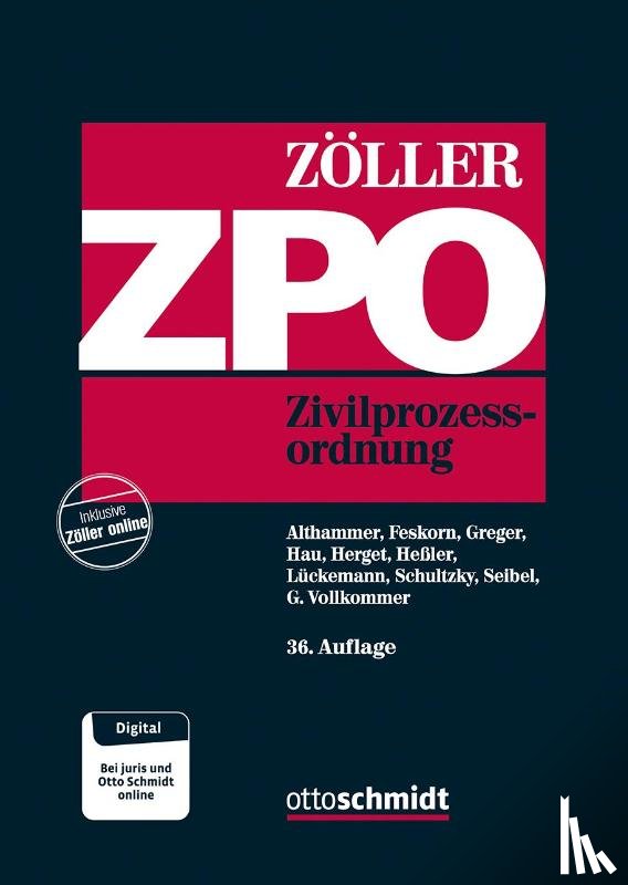 Althammer, Christoph, Feskorn, Christian, Greger, Reinhard, Hau, Wolfgang - Zivilprozessordnung ZPO