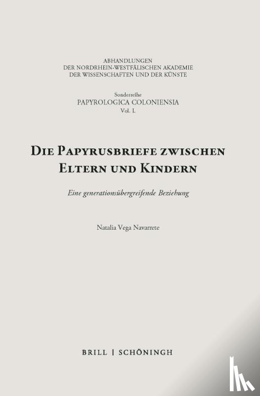 Vega Navarrete, Natalia - Die Papyrusbriefe zwischen Eltern und Kindern
