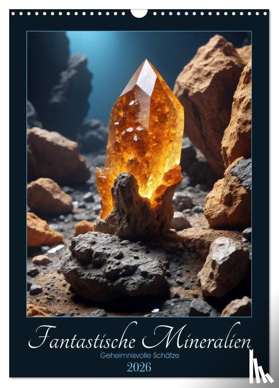 Lüdke, Sebastian - Fantastische Mineralien - Geheimnisvolle Schätze (Wandkalender 2026 DIN A3 hoch), CALVENDO Monatskalender