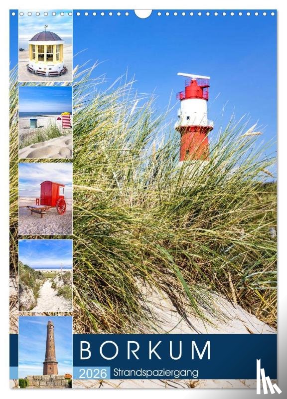 Dreegmeyer, Andrea - Borkum Strandspaziergang (Wandkalender 2026 DIN A3 hoch), CALVENDO Monatskalender