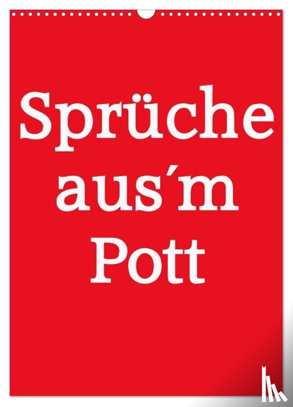 Daus, Christine - Sprüche aus´m Pott (Wandkalender 2026 DIN A3 hoch), CALVENDO Monatskalender