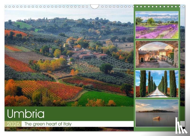 Kruse, Joana - Umbria The green heart of Italy (Wall Calendar 2026 DIN A3 landscape), CALVENDO 12 Month Wall Calendar
