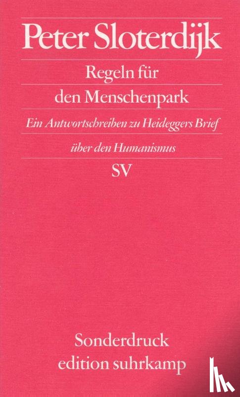 Sloterdijk, Peter - Regeln für den Menschenpark