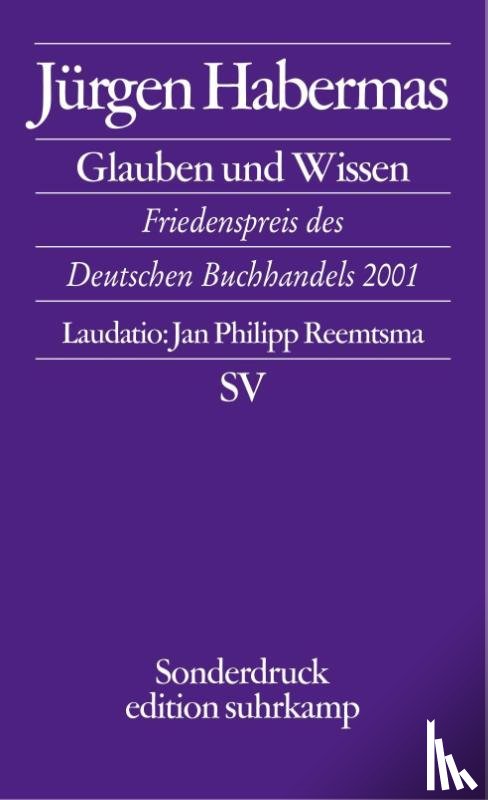 Habermas, Jürgen - Glaube und Wissen