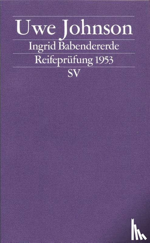 Johnson, Uwe - Ingrid Babendererde