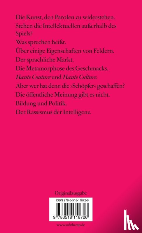 Bourdieu, Pierre - Soziologische Fragen