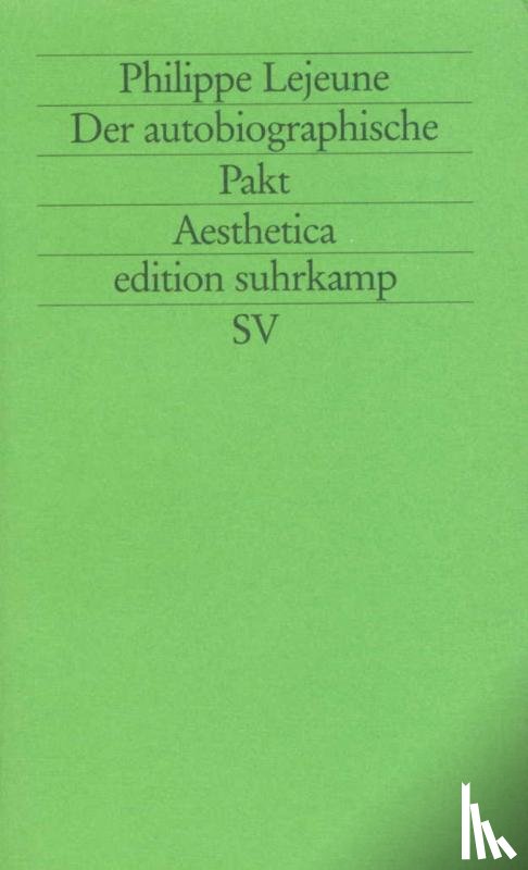 Lejeune, Philippe - Der autobiographische Pakt