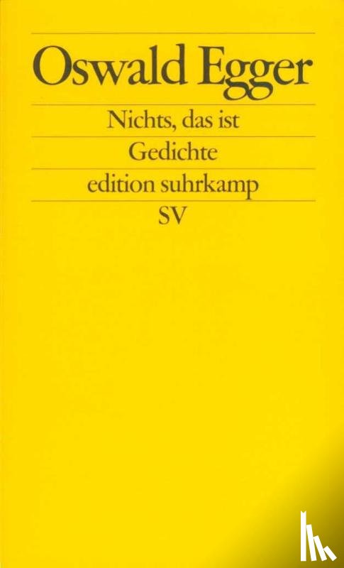 Egger, Oswald - Nichts, das ist