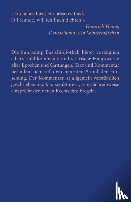 Heine, Heinrich - Deutschland. Ein Wintermärchen