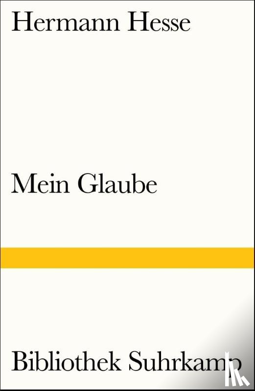 Hesse, Hermann - Mein Glaube