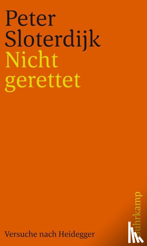 Sloterdijk, Peter - Nicht gerettet