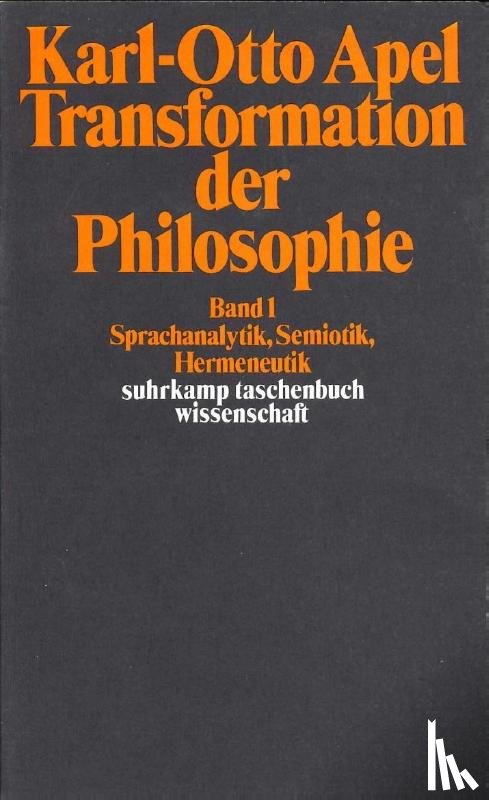 Apel, Karl-Otto - Transformation der Philosophie
