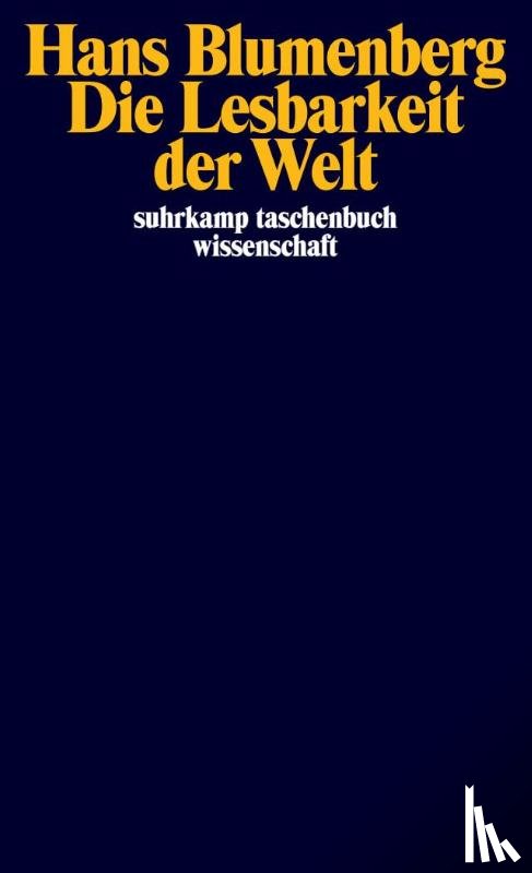 Blumenberg, Hans - Die Lesbarkeit der Welt