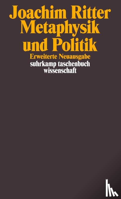 Ritter, Joachim - Metaphysik und Politik