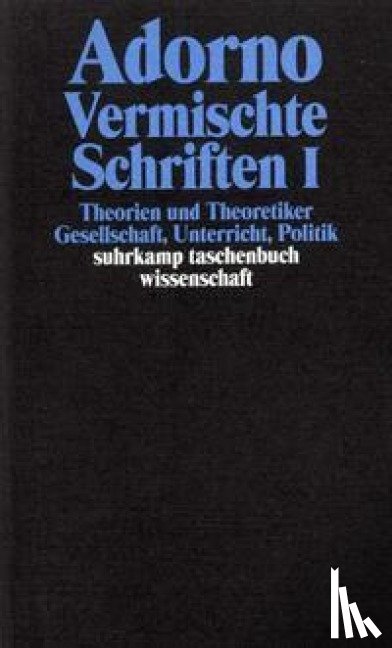 Adorno, Theodor W. - Gesammelte Schriften in 20 Bänden
