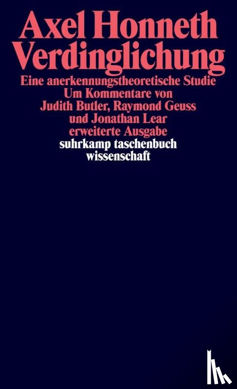 Honneth, Axel - Verdinglichung