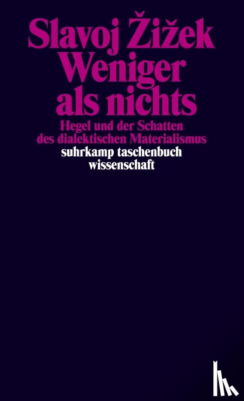 Zizek, Slavoj - Weniger als nichts