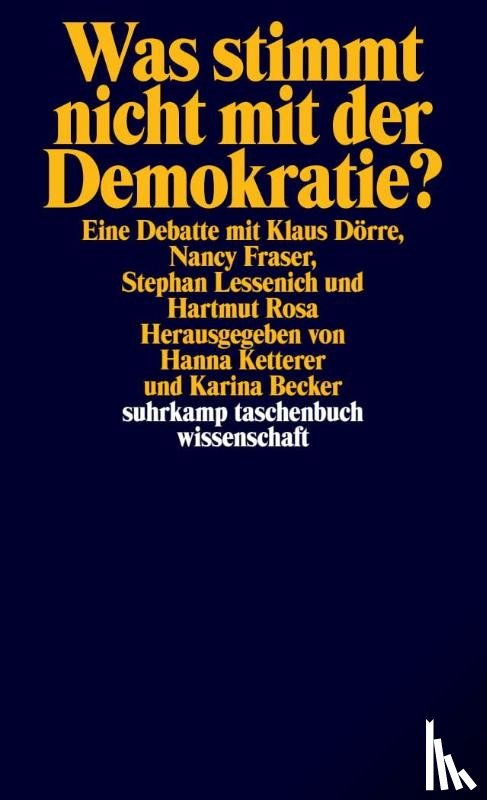 Dörre, Klaus, Fraser, Nancy, Lessenich, Stephan, Rosa, Hartmut - Was stimmt nicht mit der Demokratie?