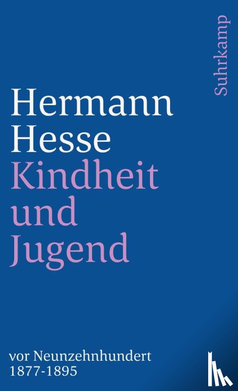 Hesse, Hermann - Kindheit und Jugend vor Neunzehnhundert 1