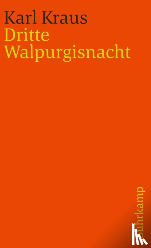 Kraus, Karl - Dritte Walpurgisnacht