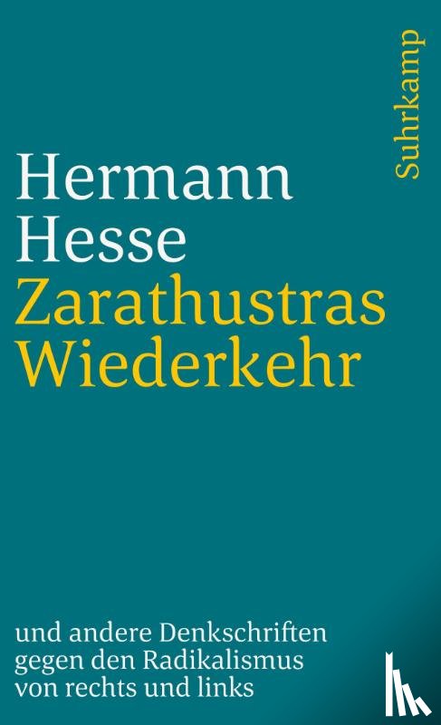Hesse, Hermann - Zarathustras Wiederkehr