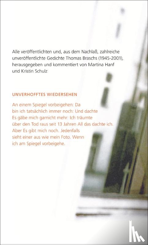 Brasch, Thomas - »Die nennen das Schrei«